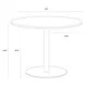 Mikha Cream and Antique Brass 40" Round Marble Top Bistro Table