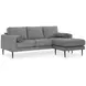 Hazela Charcoal 85" Sofa with Chaise