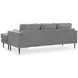 Hazela Charcoal 85" Sofa with Chaise