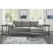 Hazela Charcoal 85" Sofa with Chaise