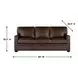 Dawson Brown Chestnut Leather 88" Sofa with Nailhead Trim