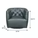 Mira Forest Green Leather Upholstered Swivel Accent Chair