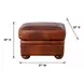 Ardentia Marco Leather Upholstered Rectangular Ottoman