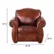 Ardentia Marco Leather Upholstered Accent Chair with Nailhead Trim