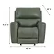 Laredo Sage Moss Leather Zero Gravity Glider Power Recliner with Power Headrest and USB Charging