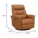 Jorwyn Camel Leather Swivel Glider Power Recliner with Power Headrest and USB Charging