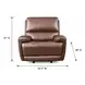Highland Brown Coffee Leather Zero Gravity Glider Power Recliner with Power Headrest and USB Charging