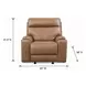 Bryluxe Tuscan Tan Leather Glider Power Recliner with Power Headrest and USB Charging