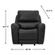 Bella Verona Black Leather Glider Power Recliner with USB Charging