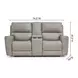 Laredo Cement Leather 77" Zero Gravity Power Reclining Console Loveseat with Power Headrest and USB Charging