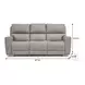 Laredo Cement Leather 87" Zero Gravity Power Reclining Sofa with Fold Down Center Console and USB Charging