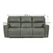 Laredo Sage Moss Leather 87" Zero Gravity Power Reclining Sofa with Fold Down Center Console and USB Charging