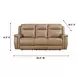 Fischer Saddle Leather 86" Zero Gravity Power Reclining Sofa with Power Headrest and USB Charging