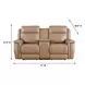 FinesseCraft Saddle Leather 77" Zero Gravity Power Reclining Console Loveseat with Power Headrest and USB Charging