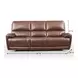 Highland Brown Coffee Leather 90" Zero Gravity Power Reclining Sofa with Power Headrest and USB Charging