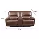 Highland Brown Coffee Leather 79" Zero Gravity Power Reclining Console Loveseat with Power Headrest and USB Charging