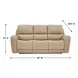 Bella Verona Taupe Leather 85" Zero Gravity Power Reclining Sofa with USB Charging
