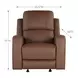 Alessia Brown Havana Leather Triple Power Glider Recliner with USB Charging