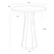 Kliff Natural 34" Round Concrete Top Outdoor Bar Table
