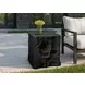 4112 Black Square Accent Table