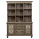 Simply Elegant Heathered Taupe 56" Credenza with Hutch