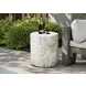 4121 White Round Accent Table