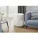 4121 White Round Accent Table