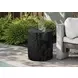 4122 Black Round Accent Table
