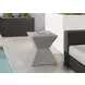 4125 Gray Square Accent Table