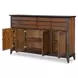 Fenmore Mocha and Distressed Cherry 4 Door Credenza