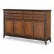 Fenmore Mocha and Distressed Cherry 4 Door Credenza