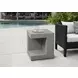 4130 Gray Square Accent Table