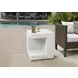 4131 White Square Accent Table