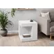 4131 White Square Accent Table