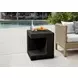 4132 Black Square Accent Table