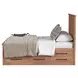 Oak Park Taupe Queen Storage Panel Bed with 9 Drawers