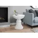 4145 White Round Accent Table