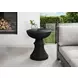4146 Black Round Accent Table