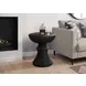 4146 Black Round Accent Table