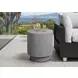 4148 Gray Round Accent Table