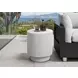 4149 White Round Accent Table