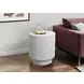 4149 White Round Accent Table