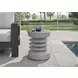 4152 Gray Round Accent Table