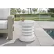 4153 White Round Accent Table