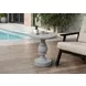 4160 Gray Round Accent Table