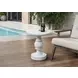 4161 White Round Accent Table