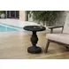 4162 Black Round Accent Table