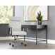 Collin Saloon Light Gray Leather Upholstered Office Chair