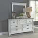 Emerson Park Wirebrushed White and Charcoal 8 Drawer Dresser with Mirror