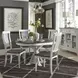 Allyson Park Wirebrushed White and Charcoal 5 Piece Extendable Gathering Dining Set